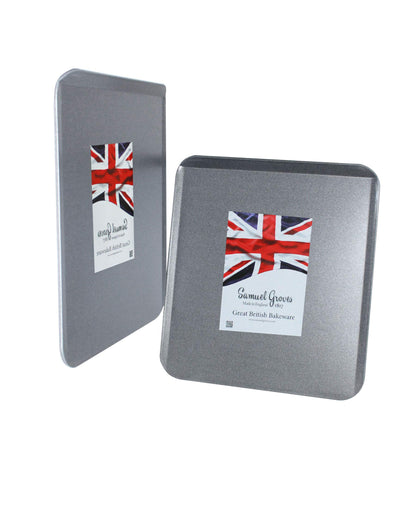 2X 33cm Slide Off Baking Cookie Sheet Tray Superior Double Coated Non Stick, Made in England - Premium Kitchen from Chabrias Ltd - Just £11.99! Shop now at Chabrias Ltd