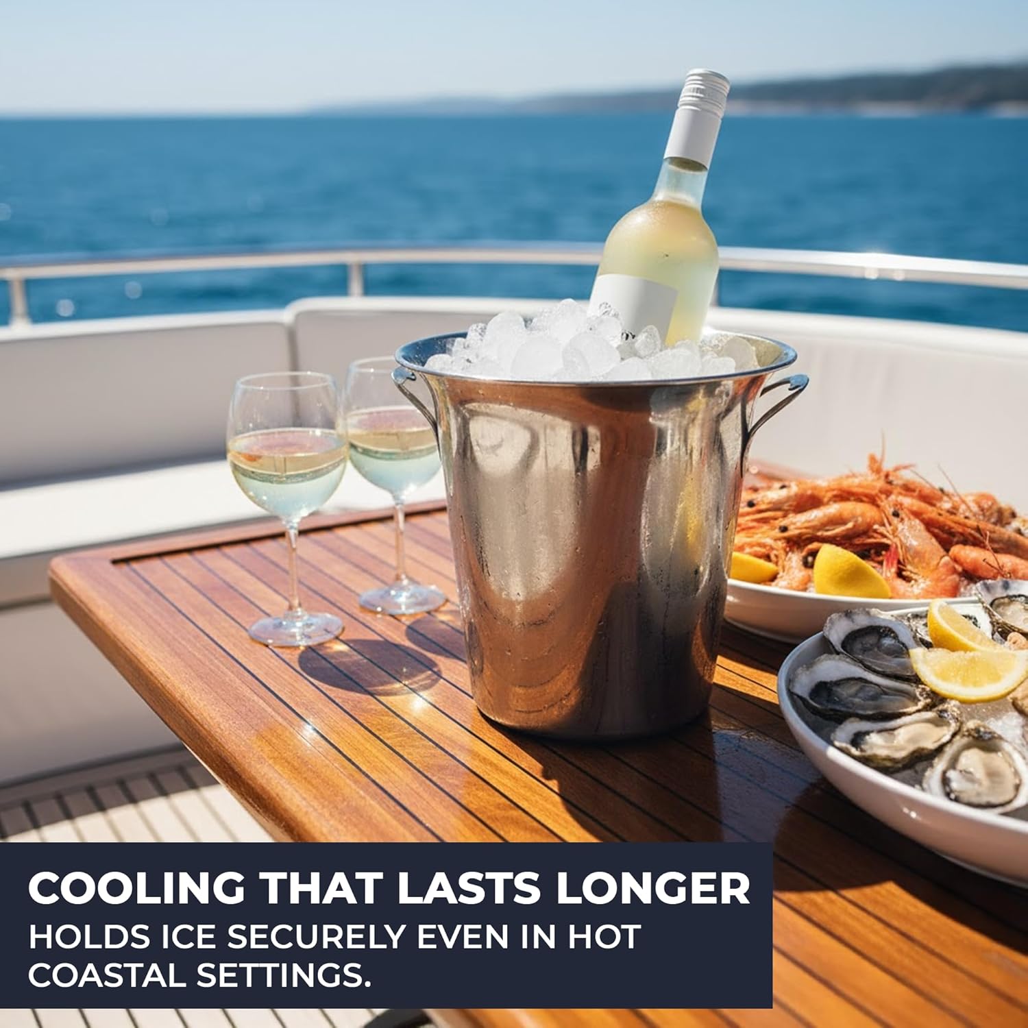 Premium Stainless Steel Ice Bucket 4.5L | Wine & Champagne Drinks Cooler for Parties, BBQs & Home Bars - Premium  from Chabrias Ltd - Just £13.99! Shop now at Chabrias Ltd