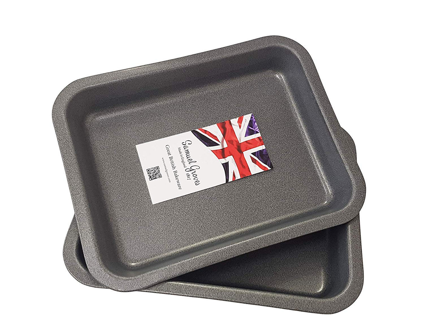 2X 23cm Superior Double Coated Non Stick Single Portion Oven Tray Roasting Pans Made in England - Premium Kitchen from Chabrias Ltd - Just £8.99! Shop now at Chabrias Ltd