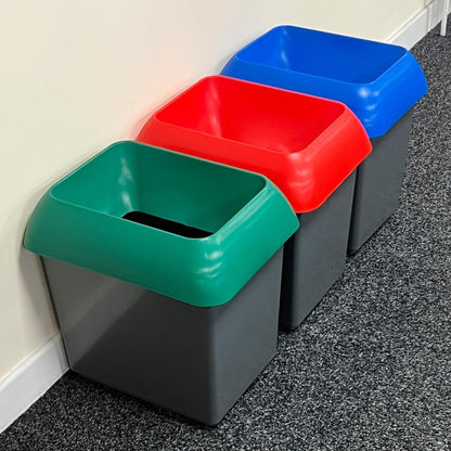 Chabrias Ltd 30 Litre Set of 3 Recycling Waste Bin With Lid & Logo - Made in England From 100% Recycled Plastic - Premium BISS from Chabrias Ltd - Just £69.99! Shop now at Chabrias Ltd