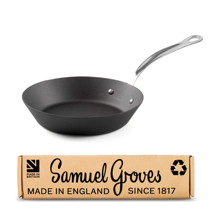 Samuel Groves 20cm seasoned carbon steel frying pan made in England