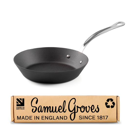 Samuel Groves 20cm seasoned carbon steel frying pan made in England