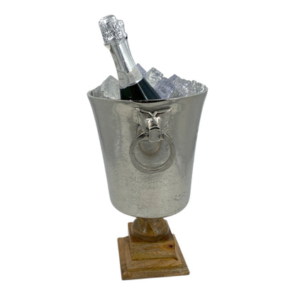 Deluxe 6.5 Litre Vintage "Cuvée de Prestige Champagne" Bucket on Elegant Wooden Stand - Premium Kitchen from Chabrias Ltd - Just £67.99! Shop now at Chabrias Ltd
