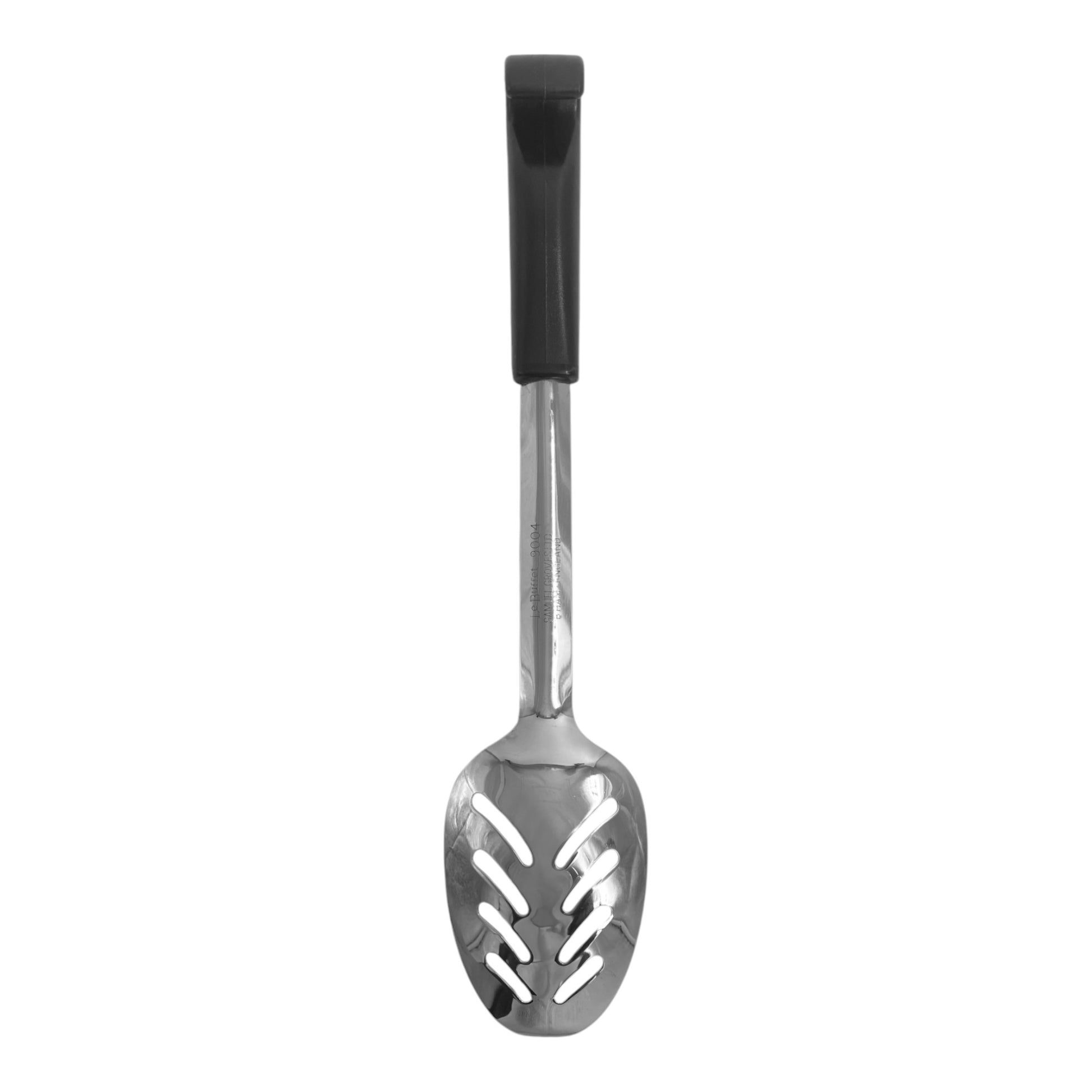 Le Buffet Slotted Scoop 9.5" – Stainless Steel with Heat-Resistant Handle (Black) - Premium Kitchen from Chabrias Ltd - Just £7.99! Shop now at Chabrias Ltd