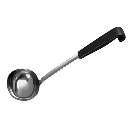 Le Buffet 7oz Serving Ladle – Stainless Steel with Heat-Resistant Handle (Black) - Premium Kitchen from Chabrias Ltd - Just £7.99! Shop now at Chabrias Ltd