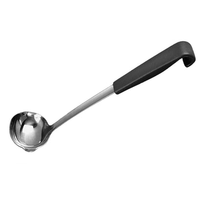 Le Buffet 1.35oz Sauce Ladle & Pouring Spout – Stainless Steel with Heat-Resistant Handle (Black) - Premium Kitchen from Chabrias Ltd - Just £7.99! Shop now at Chabrias Ltd