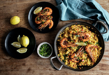 Samuel Groves Professional Seasoned Carbon Steel Range Frying Pan, Balti Dish, Paella Pan and BBQ Melting Pot, Indestructible Construction for Cooking Any Dish UK Made - Premium Kitchen from Samuel Groves - Just £33.25! Shop now at Chabrias Ltd