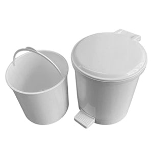 Plastic Pedal Bin, White, 12L - Premium Home from Chabrias Ltd - Just £22.99! Shop now at Chabrias Ltd