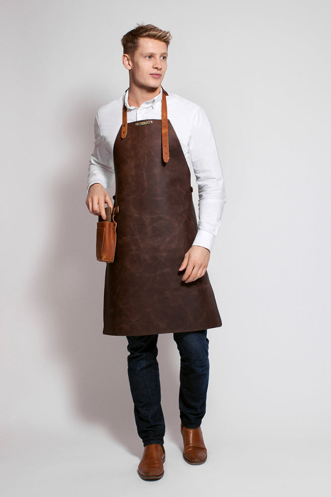 Rustic Classic Leather Apron - Brown