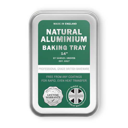 Samuel Groves Professional Aluminium Baking Tray - 14" - Made in England - Premium Kitchen from Chabrias Ltd - Just £12.99! Shop now at Chabrias Ltd
