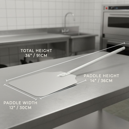 Professional Aluminium Pizza Peel - Long 22” Handle, Compact Commercial Grade (12 x 14” Blade)