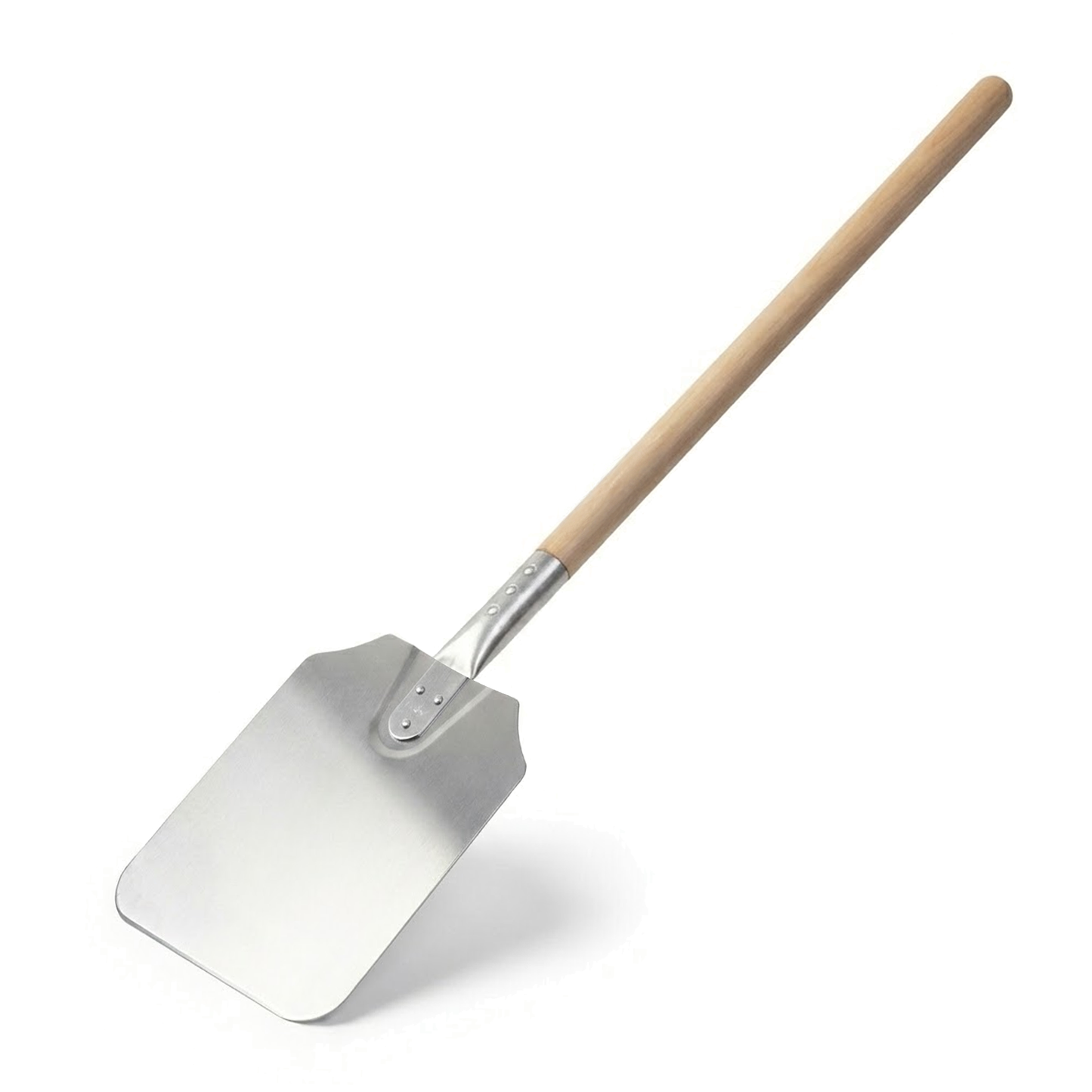 Medium Professional Aluminium Pizza Paddle with Wooden Handle | 9" x 11" Pizza Peel