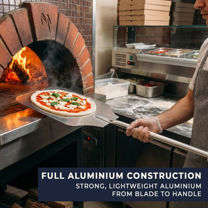 Professional Aluminium Pizza Peel - Extra Long 36” Handle, Commercial Grade (14 × 16” Blade)