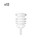 Seal-Tight, cap-on-Bottle Pourers (Clear, x12) - Premium Kitchen from Chabrias Ltd - Just £6.99! Shop now at Chabrias Ltd