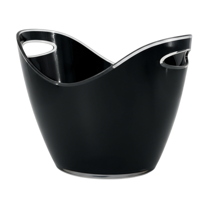 8 Litre Black Acrylic Ice Bucket – Large Drinks & Champagne Tub with Carry Handles - Premium  from Chabrias Ltd - Just £23.99! Shop now at Chabrias Ltd
