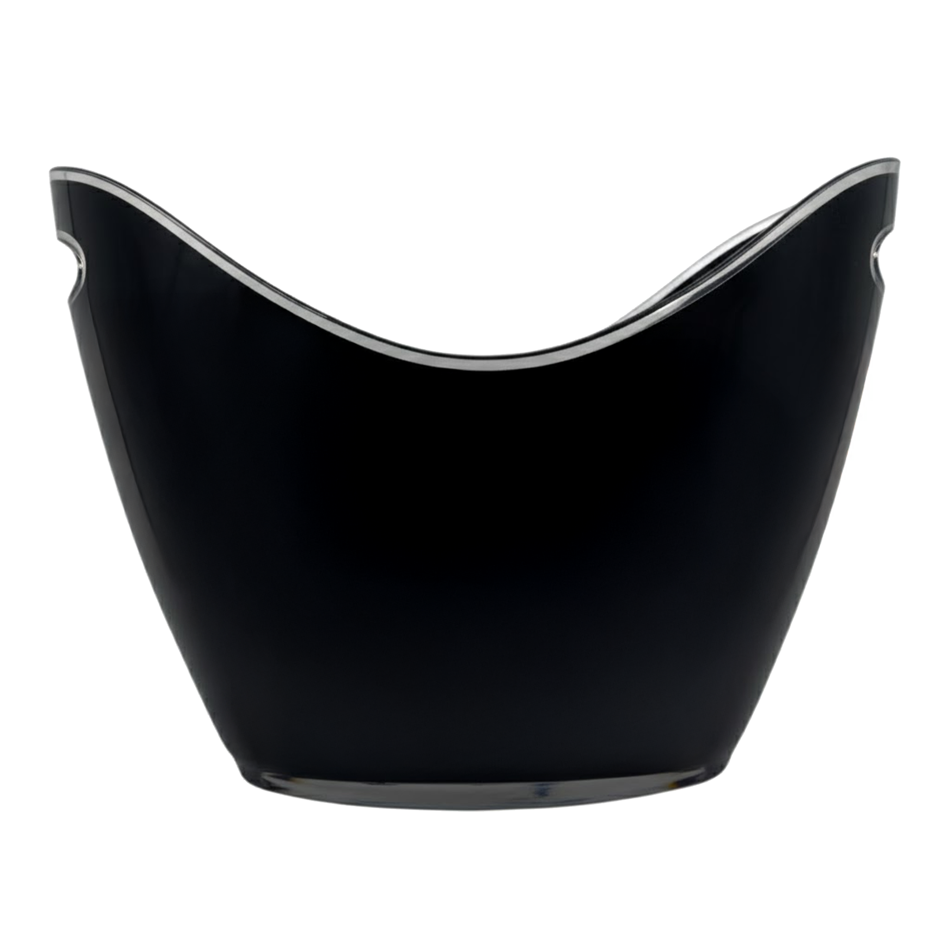 8 Litre Black Acrylic Ice Bucket – Large Drinks & Champagne Tub with Carry Handles - Premium  from Chabrias Ltd - Just £23.99! Shop now at Chabrias Ltd