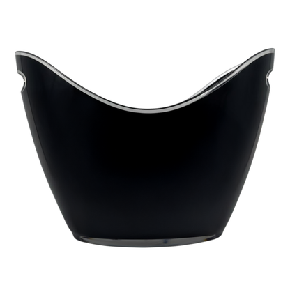 8 Litre Black Acrylic Ice Bucket – Large Drinks & Champagne Tub with Carry Handles - Premium  from Chabrias Ltd - Just £23.99! Shop now at Chabrias Ltd