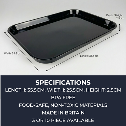 BPA-free commercial black deli trays for butchers