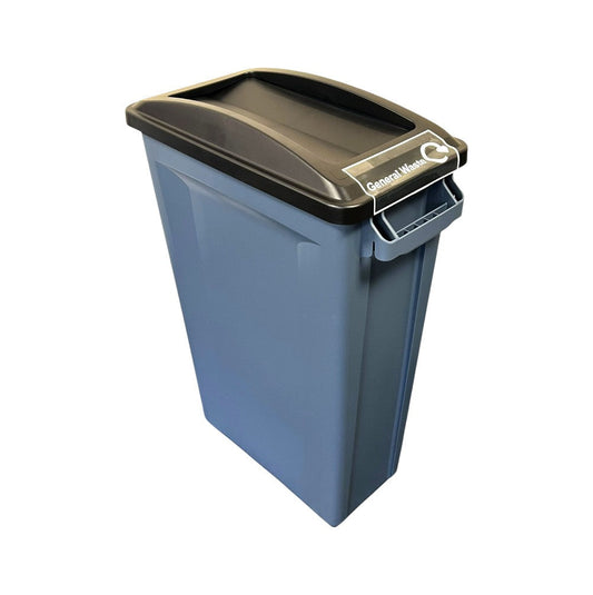 60 Litre Slim Bin, Grey Base & Black Swing Lid - Premium Recycling Bin from Chabrias Ltd - Just £74.99! Shop now at Chabrias Ltd