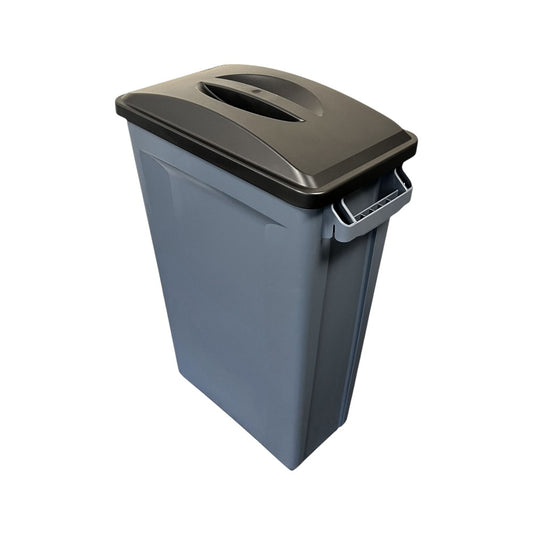 87 Litre Slim Bin, Grey Base & Black Handle Lid - Premium Recycling Bin from Chabrias Ltd - Just £89.99! Shop now at Chabrias Ltd