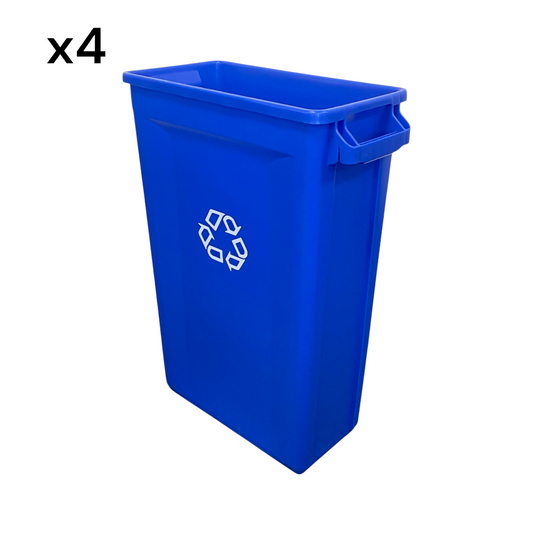 87 Litre Slim Bin, Recycling Container, Blue Recycling (x4) - Premium Bins from Chabrias Ltd - Just £149.99! Shop now at Chabrias Ltd