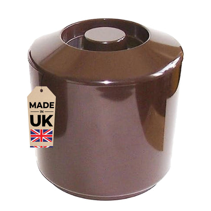 4 Litre Round Plastic Ice Bucket With Lid Double Walled Insulation Brown - Premium Barcode from Chabrias Ltd - Just £13.29! Shop now at Chabrias Ltd