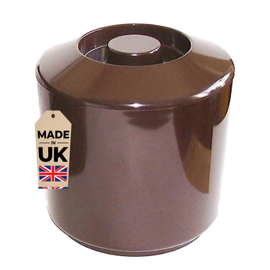 4 Litre Round Plastic Ice Bucket With Lid Double Walled Insulation Brown - Premium Barcode from Chabrias Ltd - Just £13.29! Shop now at Chabrias Ltd