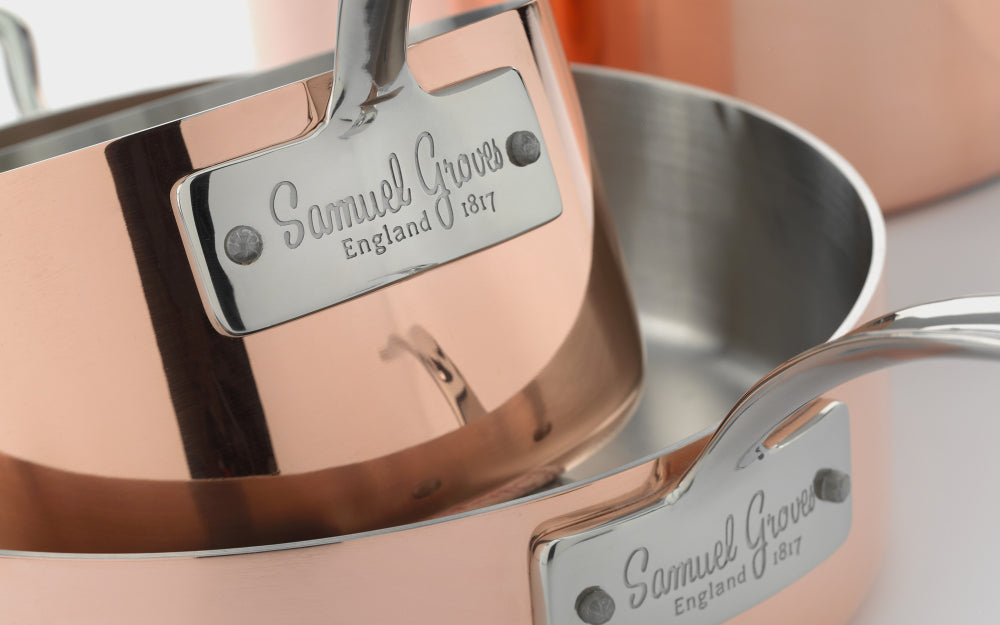 3 piece Copper Induction Saucepan Set