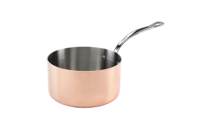 Copper Induction Saucepan, With Lid - Premium  from Chabrias - Just £180! Shop now at Chabrias Ltd