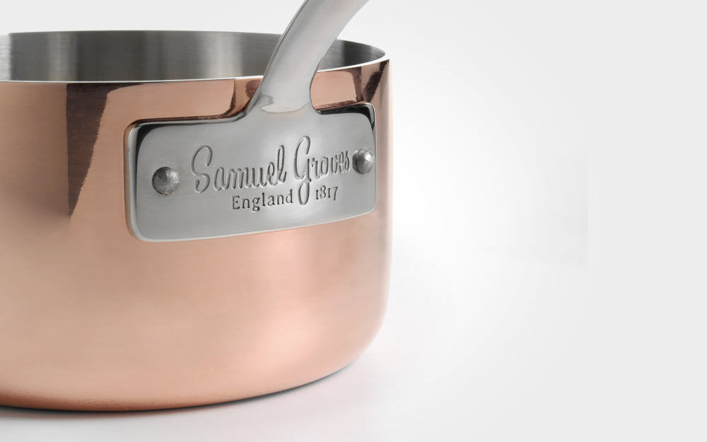 Copper Induction Saucepan, With Lid