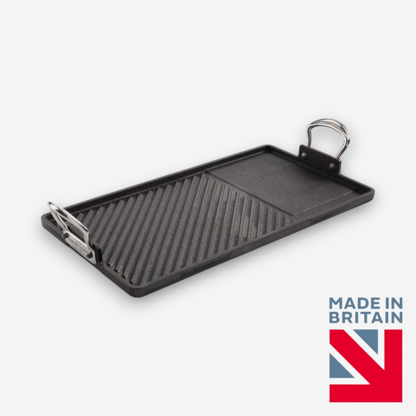 Britannia Cast Iron Double Burner Griddle (45cm) - Premium Kitchen from Samuel Groves - Just £169.99! Shop now at Chabrias Ltd