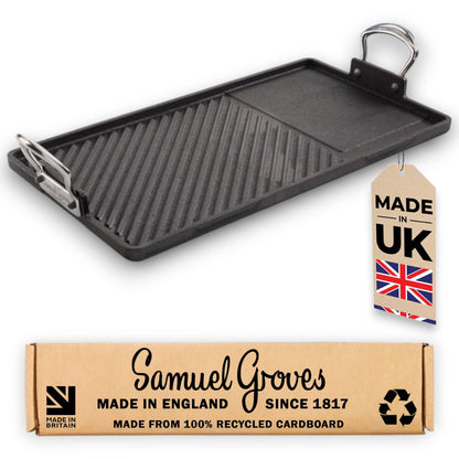 Samuel Groves Britannia Recycled Cast Iron Frying Pan Skillet Cookware Range Made in England - Premium Kitchen from Chabrias Ltd - Just £71.75! Shop now at Chabrias Ltd