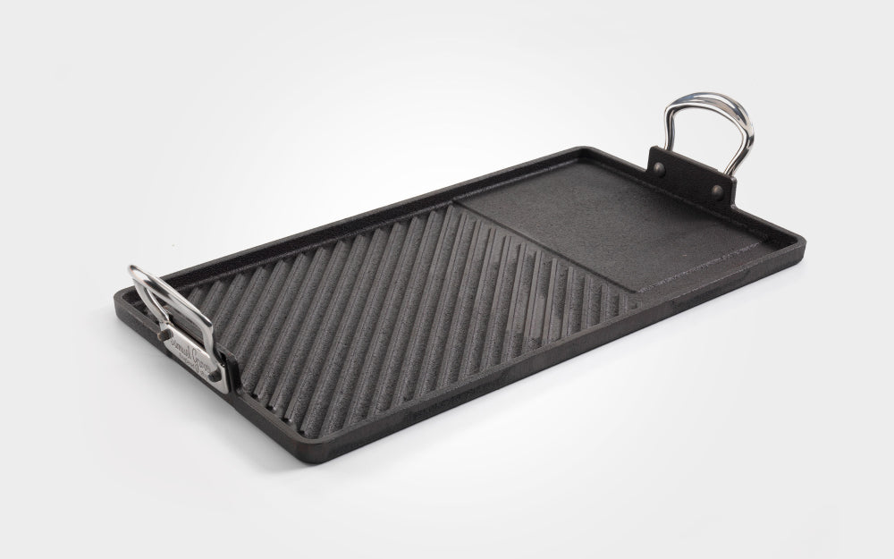 Britannia Cast Iron Double Burner Griddle (45cm) - Premium Kitchen from Samuel Groves - Just £169.99! Shop now at Chabrias Ltd