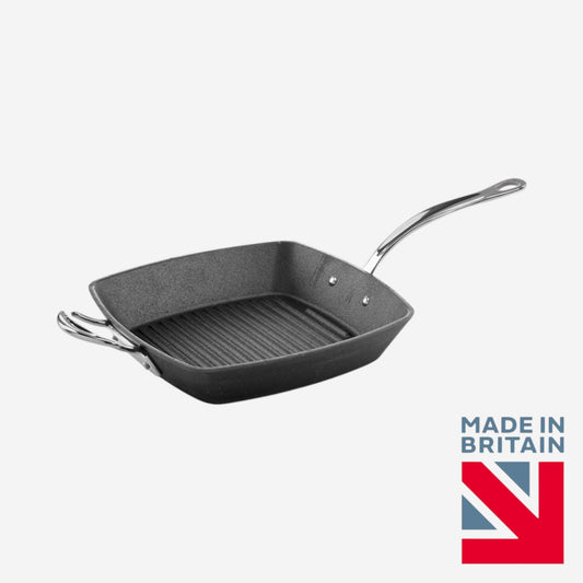 Britannia Cast Iron Square Griddle (26cm) - Premium Kitchen from Samuel Groves - Just £129.99! Shop now at Chabrias Ltd