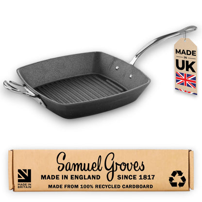 Samuel Groves Britannia Recycled Cast Iron Frying Pan Skillet Cookware Range Made in England - Premium Kitchen from Chabrias Ltd - Just £71.75! Shop now at Chabrias Ltd