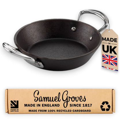 Samuel Groves Britannia Recycled Cast Iron Frying Pan Skillet Cookware Range Made in England - Premium Kitchen from Chabrias Ltd - Just £71.75! Shop now at Chabrias Ltd