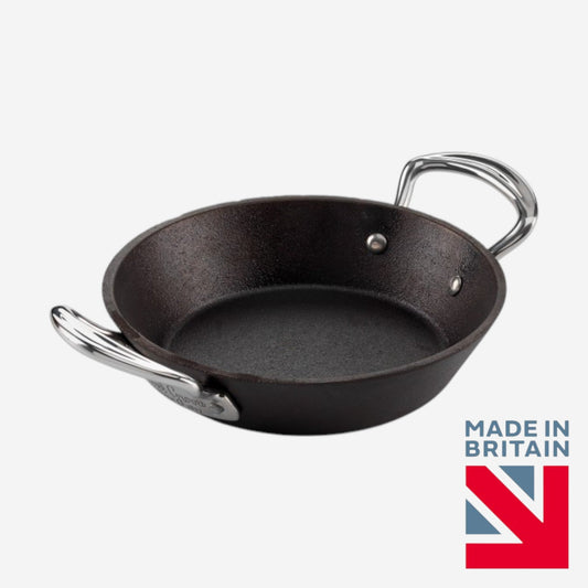 Britannia Cast Iron Frying Pan, With Side Handles (20cm) - Premium Kitchen from Samuel Groves - Just £114.99! Shop now at Chabrias Ltd