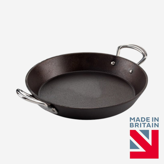 Britannia Cast Iron Frying Pan, With Side Handles (28cm) - Premium Kitchen from Samuel Groves - Just £129.99! Shop now at Chabrias Ltd