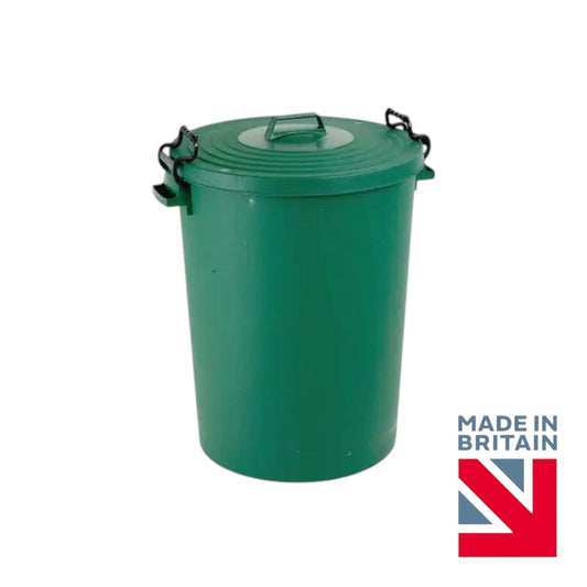 Heavy Duty Plastic Bin, With Locking Clip Lid, Green, 110L - Premium Bins from Chabrias Ltd - Just £34.99! Shop now at Chabrias Ltd