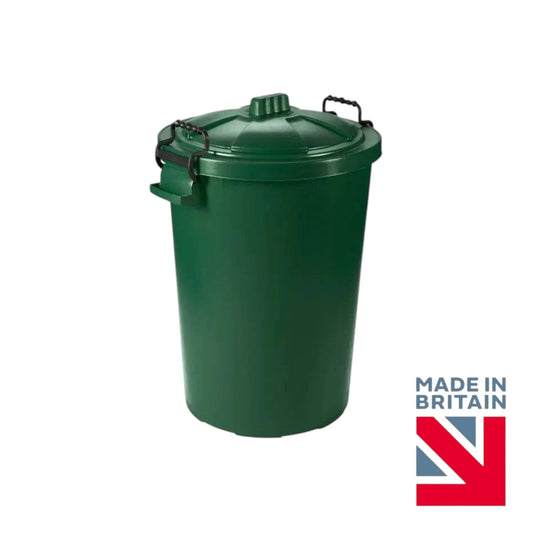 Heavy Duty Plastic Bin, With Locking Clip Lid, Green, 85L - Premium Bins from Chabrias Ltd - Just £29.99! Shop now at Chabrias Ltd