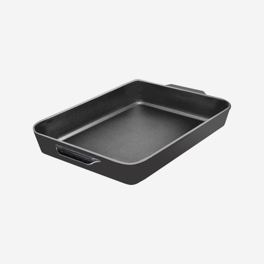 Cast Iron Griddle Roasting Tray, 32cm x 26cm - Premium Kitchen from Samuel Groves - Just £42.74! Shop now at Chabrias Ltd