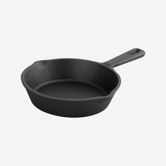 Cast Iron Round Skillet Pan, 16cm - Premium Kitchen from Samuel Groves - Just £9.49! Shop now at Chabrias Ltd