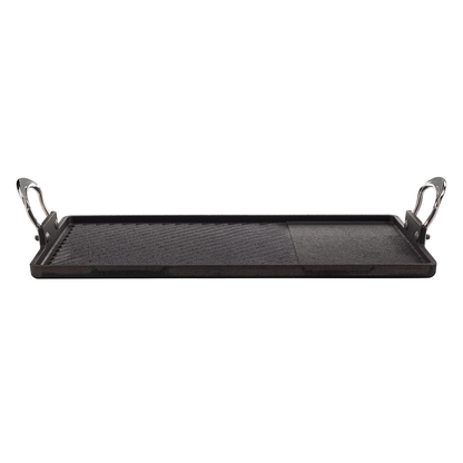 Samuel Groves Britannia Cast Iron Double Burner Griddle 45 x 25cm – Made in England