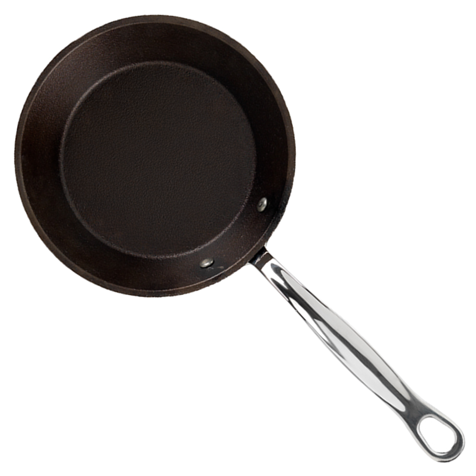 Top view of Britannia 20cm pre-seasoned cast iron skillet cooking surface