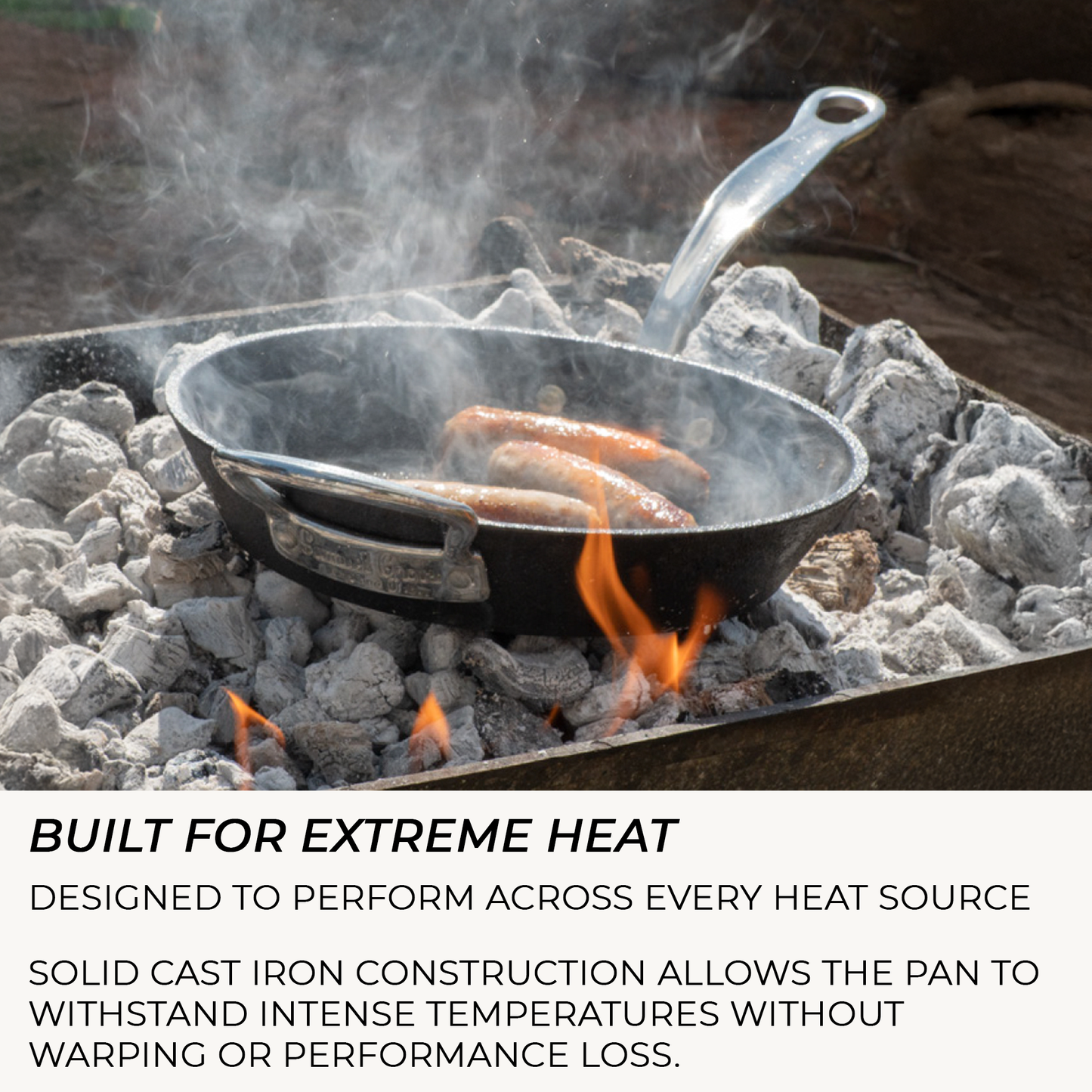 Britannia cast iron frying pan packaging and product presentation