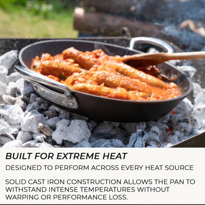 Britannia cast iron paella pan product packaging