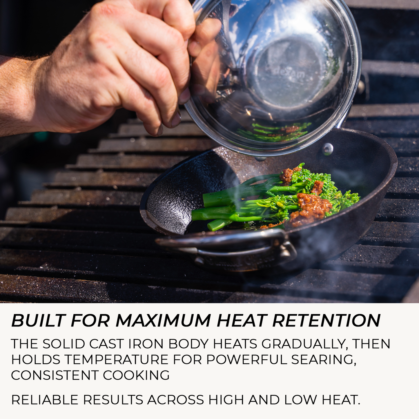 Britannia cast iron serving pan suitable for oven cooking