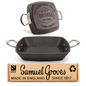 Samuel Groves Britannia 26cm cast iron square griddle pan with two side handles