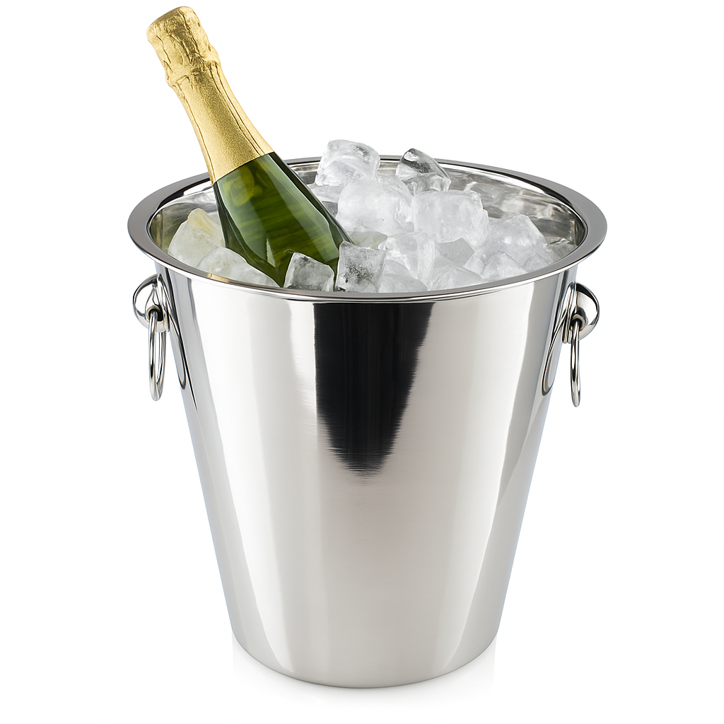 Stainless Steel 5 Litre Ice Bucket – Sleek Metal Design for Wine, Champagne & Beverages - Premium Kitchen from Chabrias Ltd - Just £8.99! Shop now at Chabrias Ltd