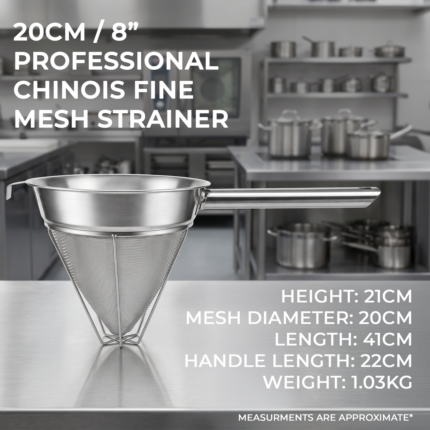 Samuel Groves 20.5cm Professional Chinois Fine Mesh Strainer